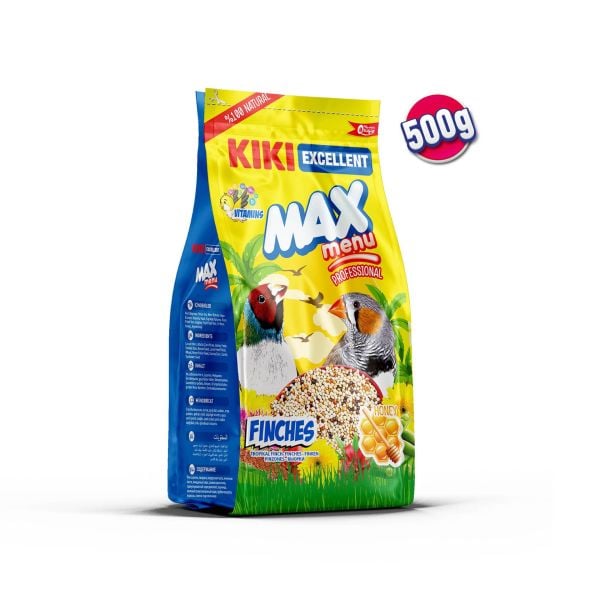 KIKI Excellent Kuş Max Menu Finches Tropikal Finç Yemi 500 gr. 12 Adet (Kutu)