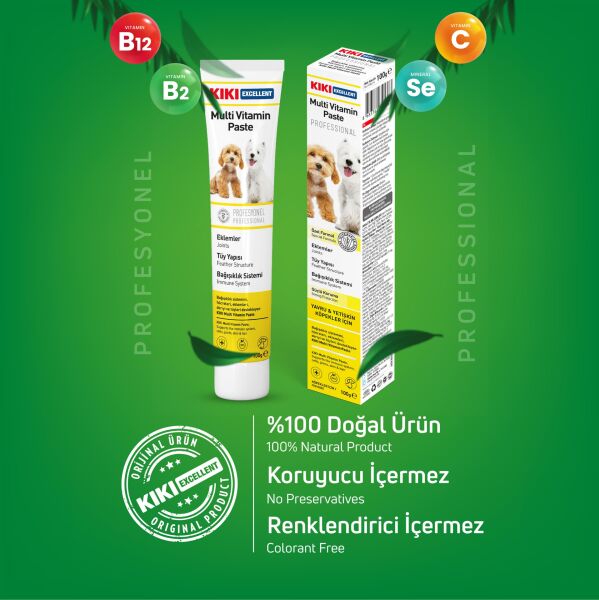 KIKI Excellent Köpek Multi Vitamin Paste Macun 100 gr.15 Adet (Kutu)