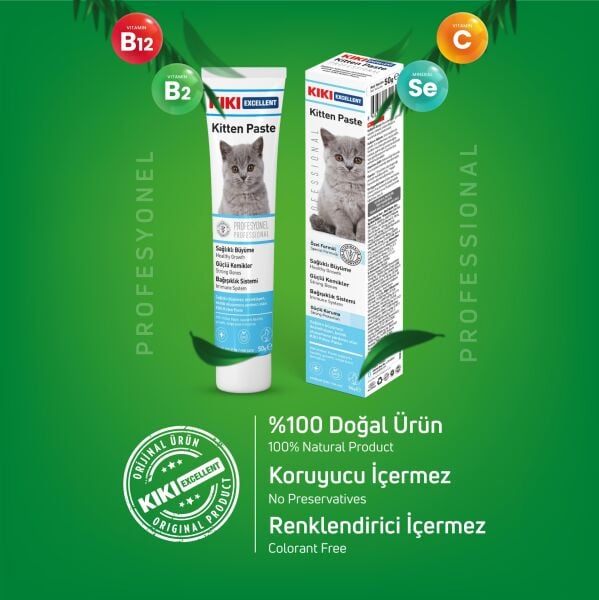 KIKI Excellent Kedi Kitten Paste Macun 50 Gr. 20 Adet (Kutu)