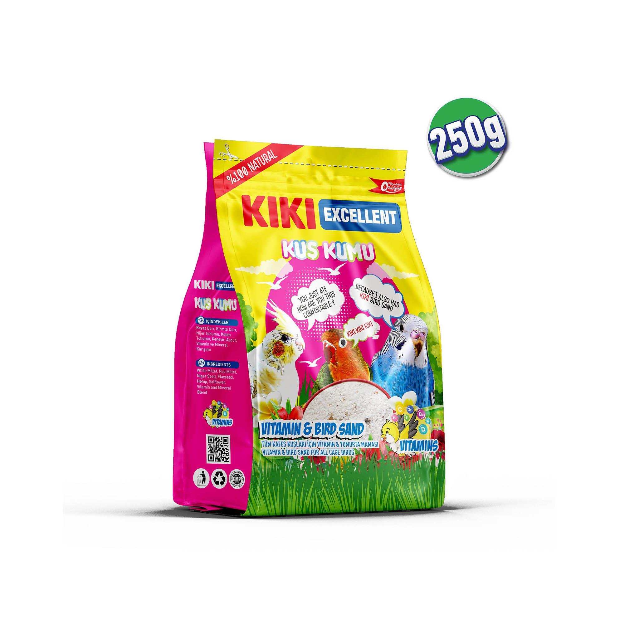 KIKI Excellent Kuş Kumu 250 Gr. 12 Adet (Kutu)