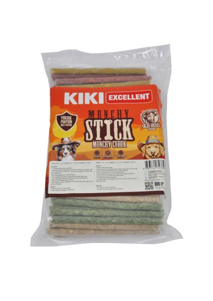 MUNCHY STICK -  SIĞIR DERİSİNDEN MUNCHY ÇUBUK  RENKLİ 100 ADET