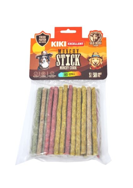 MUNCHY STICK -  SIĞIR DERİSİNDEN MUNCHY ÇUBUK  RENKLİ İNCE 50 ADET
