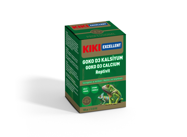 KİKİ EXCELLENT SÜRÜNGEN & AMFİBİLER İÇİN GOKO D3 KALSİYUM TOZU 100GR. KSTV103