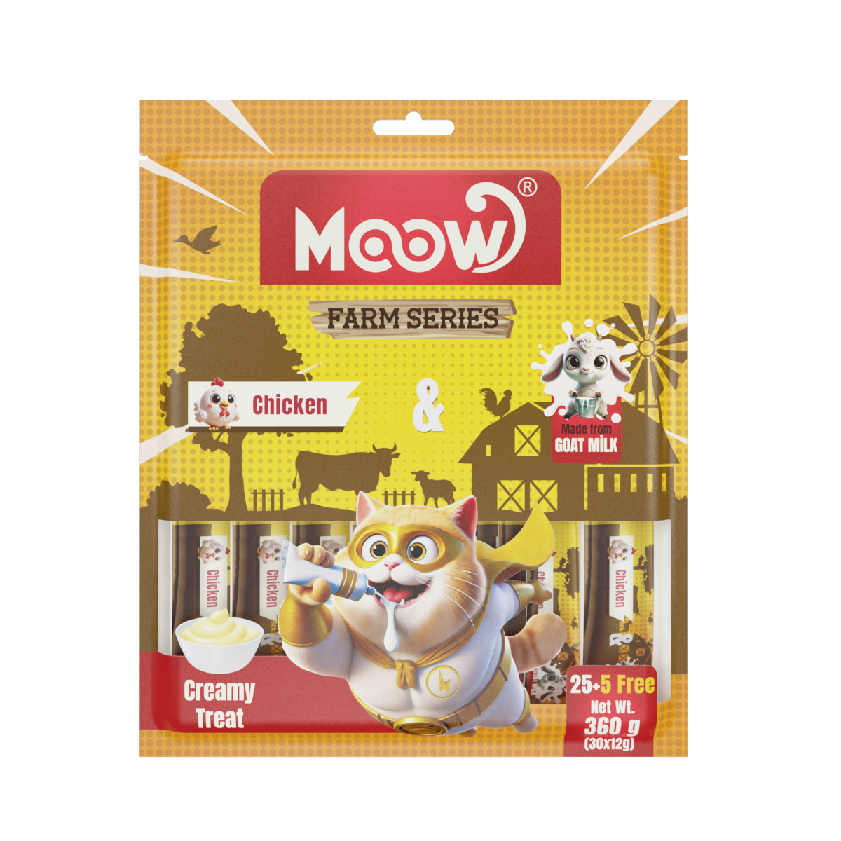 Tavuklu Keçi Sütlü 12gr x 30'lu Kedi Krema Ödülü