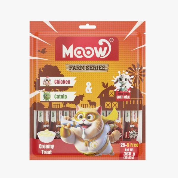 Tavuklu&Kedi Naneli Keçi Sütlü 12gr x 30'lu Kedi Krema Ödülü