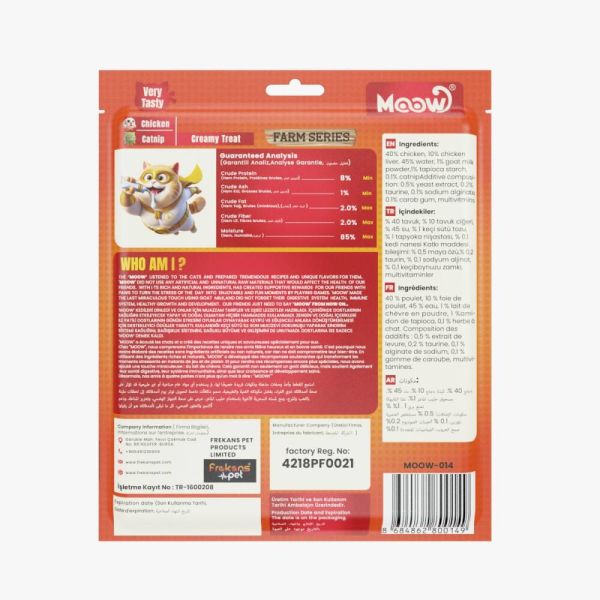 Tavuklu&Kedi Naneli Keçi Sütlü 12gr x 30'lu Kedi Krema Ödülü