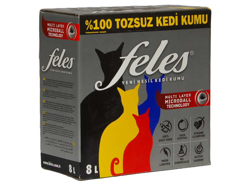 DOĞAL KEDİ KUMU 8 Lt, Aktif Karbon, %100 Tozsuz