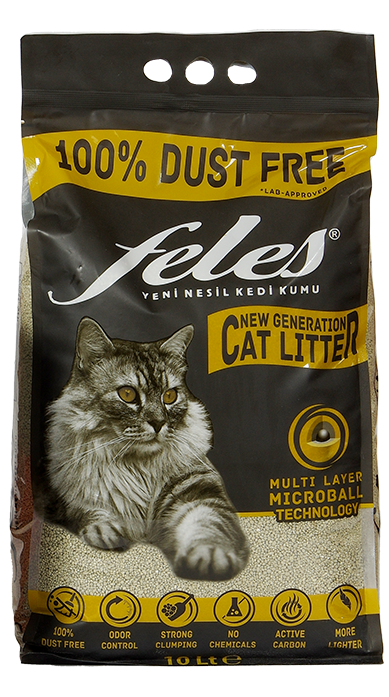 DOĞAL KEDİ KUMU 10 Lt, Aktif Karbon, %100 Tozsuz
