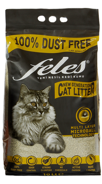 DOĞAL KEDİ KUMU 10 Lt, Aktif Karbon, %100 Tozsuz