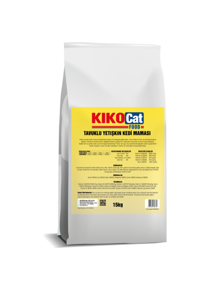 YETiŞKiN KEDİ MAMASI 15KG - TAVUKLU