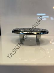 Poli Metal Kulp 32mm Krom Dolap Kapak Modern Çekmece Tv Ünite Mobilya Kulbu Komidin Şifonyer Gümüş