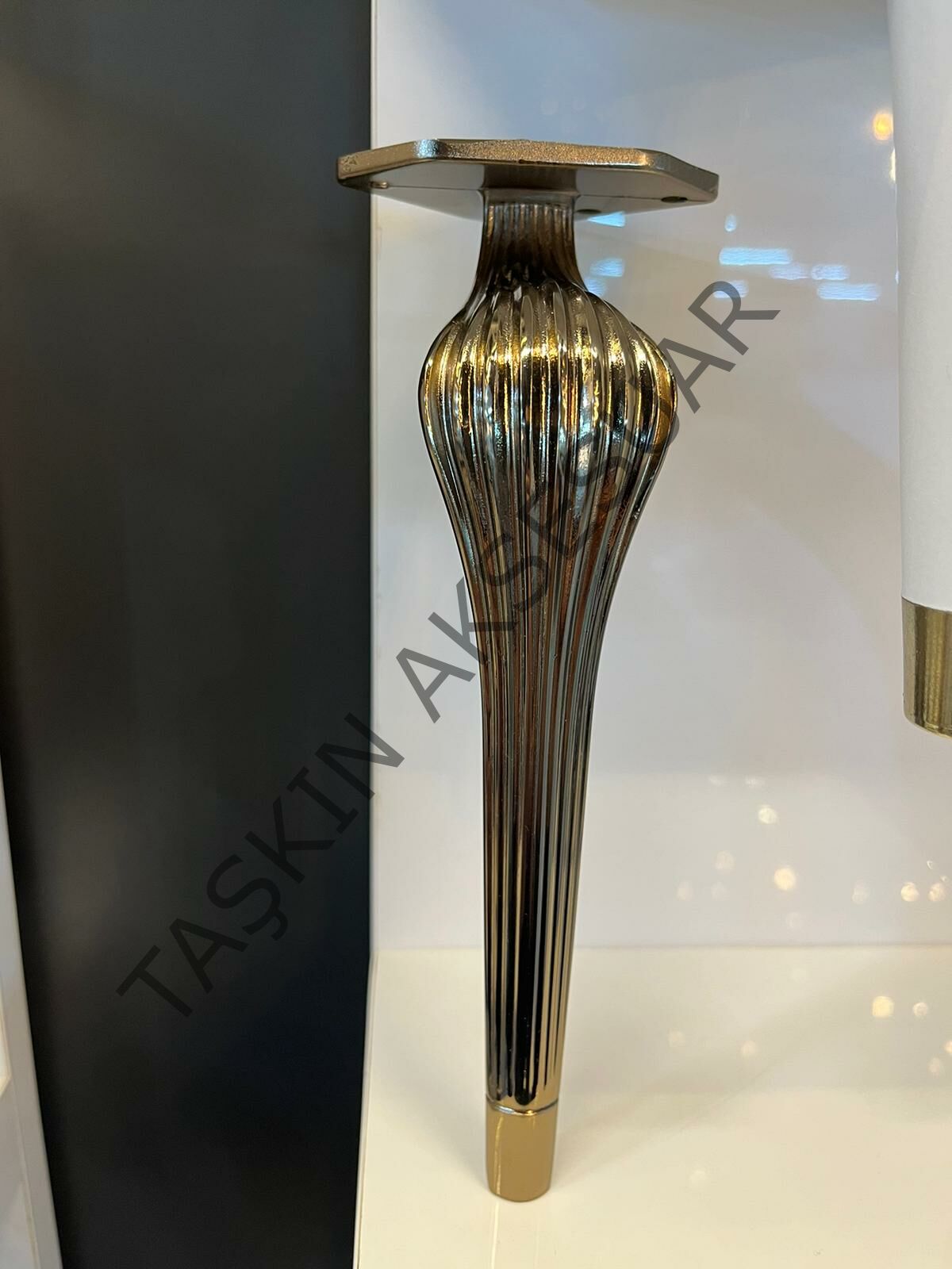 Ottoman Metal Ayak 16-21cm Bronz Modern Mobilya Ayağı Koltuk Komidin Puf Dolap Tv Ünite
