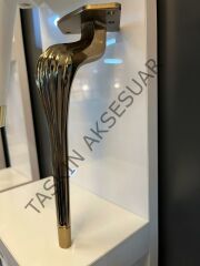Ottoman Metal Ayak 16-21cm Bronz Modern Mobilya Ayağı Koltuk Komidin Puf Dolap Tv Ünite