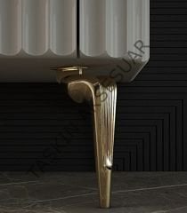 Legend X Metal Ayak 16-21 cm Altın Renk Modern Gold Mobilya Ayağı Koltuk Dolap Tv Ünite Komidin Şifonyer