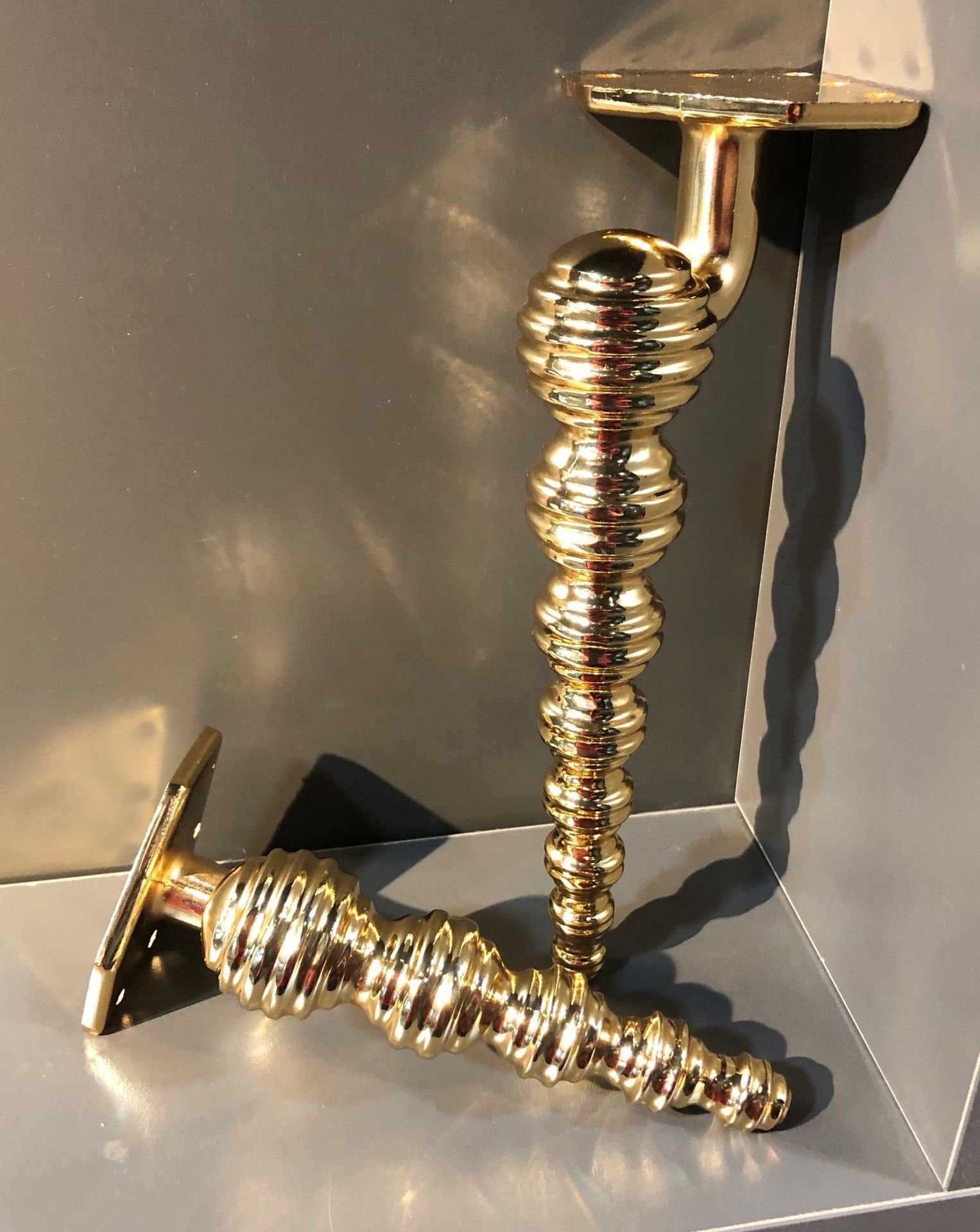 Petek Metal Ayak 16-21cm Altın Modern Gold Mobilya Ayağı Dolap Koltuk Tv Ünite Komidin Şifonyer