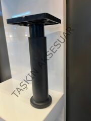 ﻿﻿Sert Plastik Orta Ayak 15-23cm Ayarlı Siyah Mobilya Dolap Koltuk Tv Ünite Komidin Şifonyer