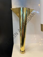Gonca Sert Plastik Ayak 14-18-20-23cm Altın Koltuk Ayağı Modern Tv Ünite Mobilya Dolap Kitaplık Tv Ünite Komidin Şifonyer Gold