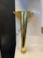 Gonca Sert Plastik Ayak 14-18-20-23cm Altın Koltuk Ayağı Modern Tv Ünite Mobilya Dolap Kitaplık Tv Ünite Komidin Şifonyer Gold