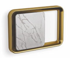 Emaks Quadro Metal Kulp Gold 96mm Modern Altın Mat Siyah Mobilya Kulbu