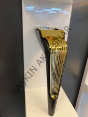 ﻿ Legend Sert Plastik Ayak 15-20cm Siyah+Altın Koltuk Ayağı Modern Tv Ünite Mobilya Dolap Kitaplık Tv Ünite Komidin Şifonyer