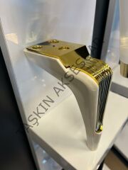 Legend Sert Plastik Ayak 15-20cm Aytaşı+Altın Koltuk Ayağı Modern Tv Ünite Mobilya Dolap Kitaplık Tv Ünite Komidin Şifonyer