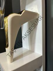 Legend Sert Plastik Ayak 15-20cm Aytaşı+Altın Koltuk Ayağı Modern Tv Ünite Mobilya Dolap Kitaplık Tv Ünite Komidin Şifonyer