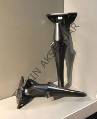 ﻿Zeus Metal Ayak 16-21-24cm Mat Siyah Modern Mobilya Ayağı Koltuk Dolap Komidin Şifonyer Tv Ünite