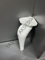 Küba Sert Plastik Ayak 16-19cm Beyaz Komidin Koltuk Modern Tv Ünite Mobilya Dolap Şifonyer Ayağı