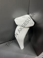 Küba Sert Plastik Ayak 16-19cm Beyaz Komidin Koltuk Modern Tv Ünite Mobilya Dolap Şifonyer Ayağı