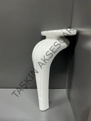 Küba Sert Plastik Ayak 16-19cm Beyaz Komidin Koltuk Modern Tv Ünite Mobilya Dolap Şifonyer Ayağı