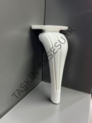 Küba Sert Plastik Ayak 16-19cm Beyaz Komidin Koltuk Modern Tv Ünite Mobilya Dolap Şifonyer Ayağı