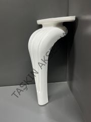 Küba Sert Plastik Ayak 16-19cm Beyaz Komidin Koltuk Modern Tv Ünite Mobilya Dolap Şifonyer Ayağı
