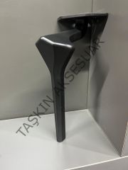 Elmas Metal Ayak 21cm Mat Siyah Modern Mobilya Ayağı Dolap Koltuk Tv Ünite Komidin Şifonyer
