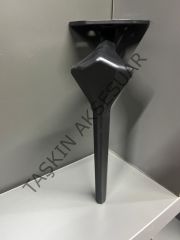 Elmas Metal Ayak 21cm Mat Siyah Modern Mobilya Ayağı Dolap Koltuk Tv Ünite Komidin Şifonyer