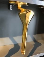 Elmas Metal Ayak 16-20cm Altın Modern Gold Mobilya Ayağı Dolap Koltuk Tv Ünite Komidin Şifonyer