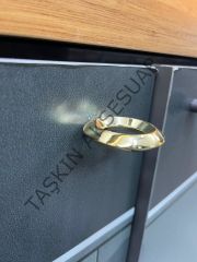 Kms Alyans Metal Düğme Kulp Altın Dolap Kapak Modern Çekmece Tv Ünite Mobilya Komidin Tek Delik Gold