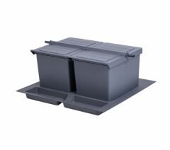 Hafele Covert Çöp Kutusu Antrasit 600mm 2x12 Litre