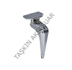﻿﻿Işık Metal Ayak 16-21cm Krom Modern Gümüş Mobilya Ayağı Dolap Koltuk Tv Ünite Komidin Şifonyer