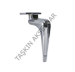 ﻿﻿Işık Metal Ayak 16-21cm Krom Modern Gümüş Mobilya Ayağı Dolap Koltuk Tv Ünite Komidin Şifonyer