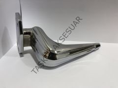 ﻿﻿Işık Metal Ayak 16-21cm Krom Modern Gümüş Mobilya Ayağı Dolap Koltuk Tv Ünite Komidin Şifonyer