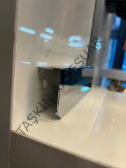 Melis Radüslü Metal Kulp 64-128-160-192mm Krom Dolap Kapak Modern Çekmece Tv Ünite Konsol Komidin Gümüş Mobilya Kulbu