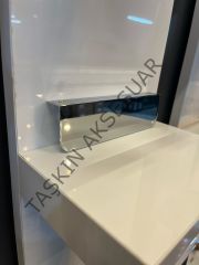 Melis Radüslü Metal Kulp 64-128-160-192mm Krom Dolap Kapak Modern Çekmece Tv Ünite Konsol Komidin Gümüş Mobilya Kulbu