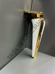 Angel Metal Ayak 16-21-25cm Altın+Aytaşı Koltuk Komidin Modern Tv Ünite Mobilya Dolap Gold Beyaz Dolap Koltuk Tv Ünite Komidin Şifonyer