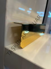 Melis Radüslü Metal Kulp 64-128-160-192mm Altın Dolap Kapak Modern Çekmece Tv Ünite Konsol Komidin Gold Mobilya Kulbu