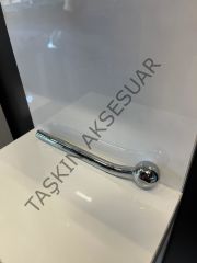 Floransa Düğme Metal Kulp 96mm Krom Modern Mobilya Kulbu Dolap Çekmece Kapak Tv Ünite Komidin Şifonyer Gümüş