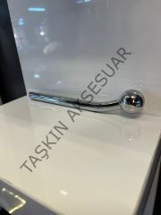 Floransa Düğme Metal Kulp 96mm Krom Modern Mobilya Kulbu Dolap Çekmece Kapak Tv Ünite Komidin Şifonyer Gümüş