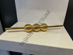 Petra Ortalı Çizgili Metal Kulp 32-128mm Altın Dolap Kapak Çekmece Komidin Tv Ünite Modern Gold Mobilya Kulbu