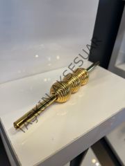 Petra Ortalı Çizgili Metal Kulp 32-128mm Altın Dolap Kapak Çekmece Komidin Tv Ünite Modern Gold Mobilya Kulbu