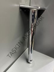 ﻿Emaks Bone Metal Ayak Krom 14-20-25cm Modern Gümüş Mobilya Ayağı Koltuk Dolap Komidin Tv Ünite Şifonyet Kitaplık