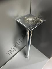 ﻿Emaks Bone Metal Ayak Krom 14-20-25cm Modern Gümüş Mobilya Ayağı Koltuk Dolap Komidin Tv Ünite Şifonyet Kitaplık